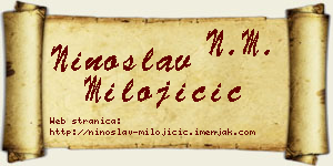 Ninoslav Milojičić vizit kartica